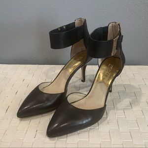 Michael Kors | Black Heels with Gold Zipper